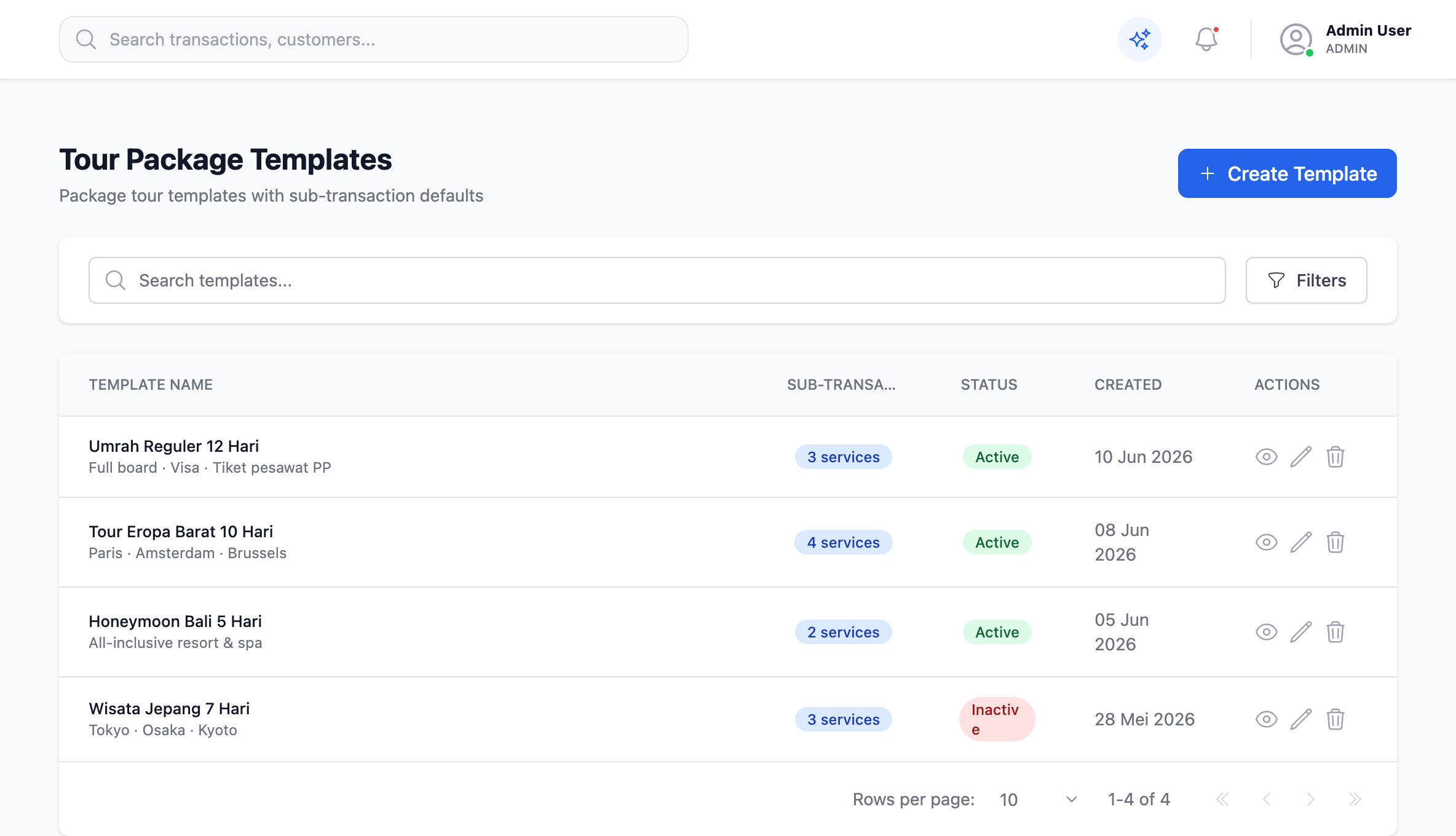 Workspace Tour Package Templates