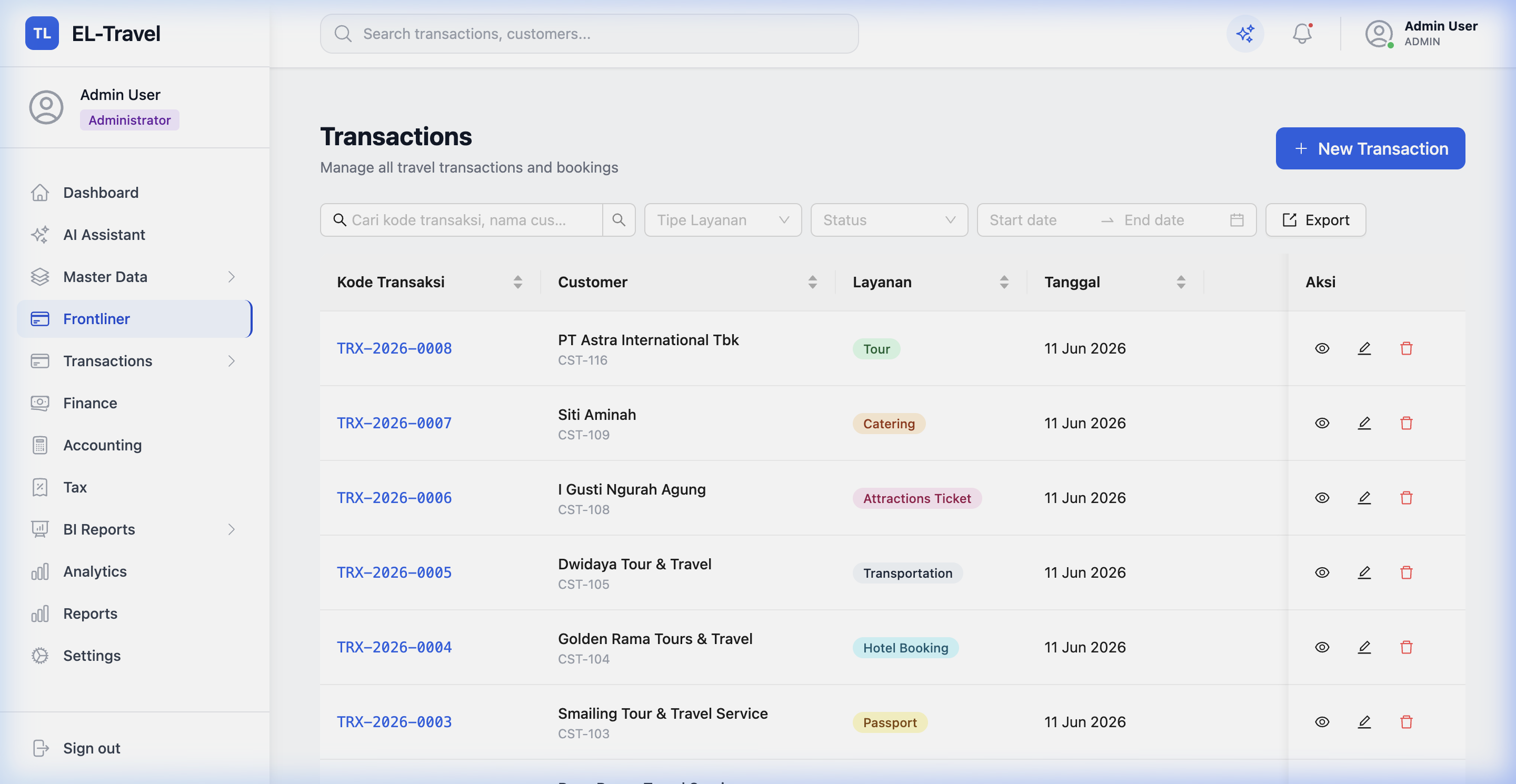 Frontliner Dashboard